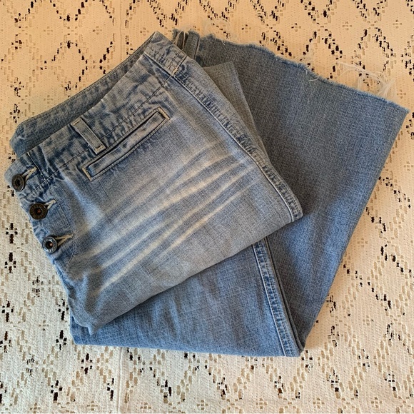 🦋SALE Y2K Lucky Brand Dungarees Flared Plaza Jeans - Picture 2 of 11